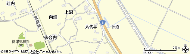 福島県南相馬市原町区江井（大代）周辺の地図