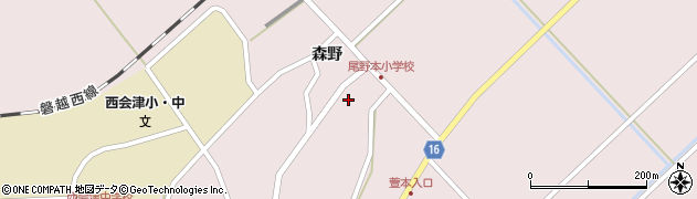 福島県西会津町（耶麻郡）尾野本（樋ノ口原乙）周辺の地図