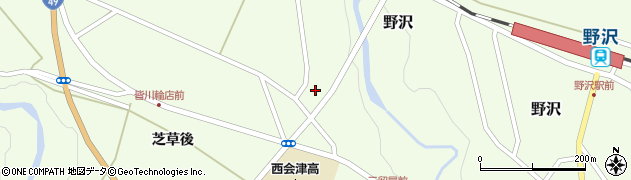福島県西会津町（耶麻郡）野沢（上條道北甲）周辺の地図