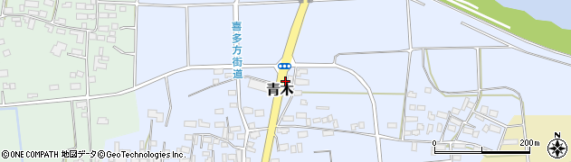 福島県会津坂下町（河沼郡）青木（押屋敷）周辺の地図