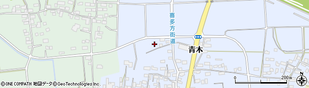 福島県会津坂下町（河沼郡）青木（古屋敷）周辺の地図