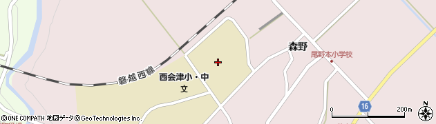 西会津町立西会津小学校周辺の地図