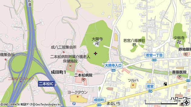 〒964-0871 福島県二本松市成田町の地図