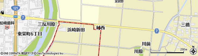 福島県喜多方市塩川町金橋（村西）周辺の地図