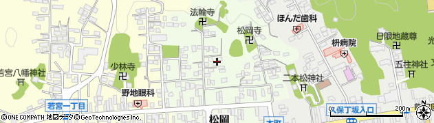 福島県二本松市松岡周辺の地図