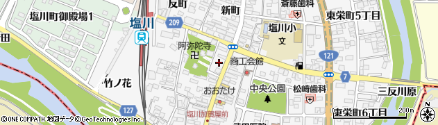 福島県喜多方市塩川町中町1886周辺の地図
