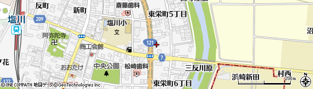 会津商工信用組合塩川支店周辺の地図