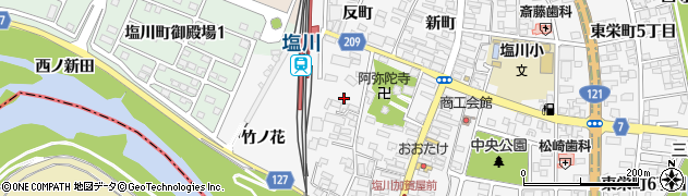 福島県喜多方市塩川町（舘ノ内）周辺の地図