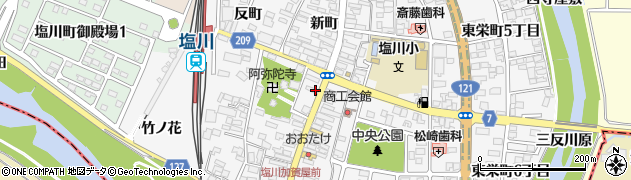 福島県喜多方市塩川町中町1884周辺の地図