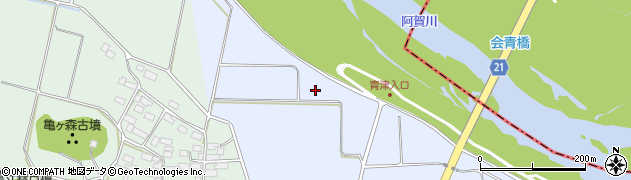 福島県会津坂下町（河沼郡）青木（中川原）周辺の地図