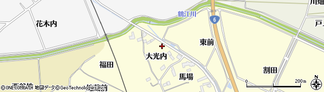 福島県南相馬市原町区江井大光内111周辺の地図