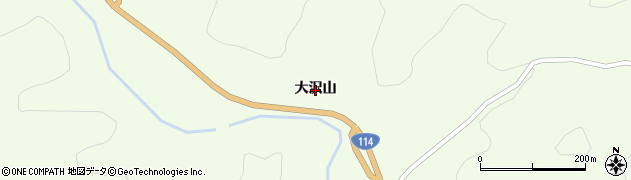 福島県伊達郡川俣町山木屋大沢山周辺の地図