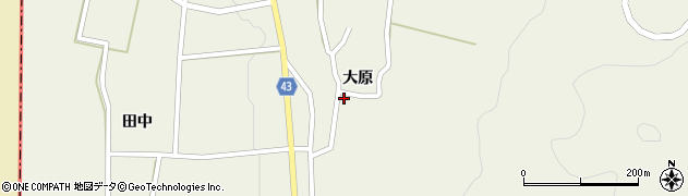 福島県喜多方市高郷町大田賀（大原）周辺の地図