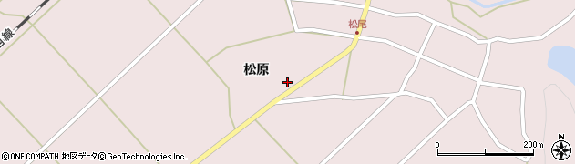 福島県西会津町（耶麻郡）尾野本（松原）周辺の地図