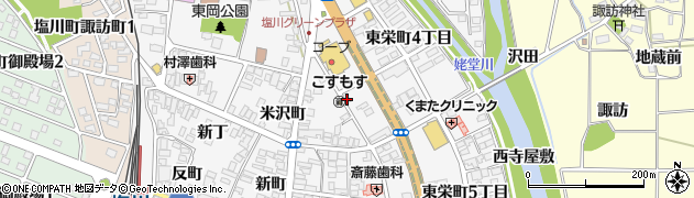 ホワイト急便　コープ塩川店周辺の地図