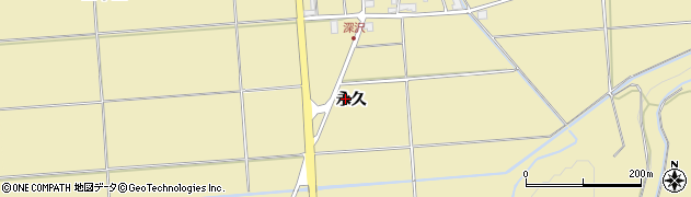 福島県喜多方市塩川町中屋沢（永久）周辺の地図