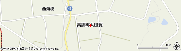 福島県喜多方市高郷町大田賀周辺の地図
