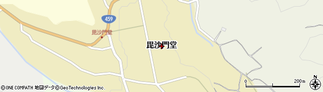 福島県二本松市毘沙門堂周辺の地図