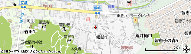 福島県二本松市根崎周辺の地図