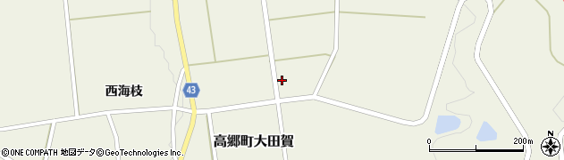 福島県喜多方市高郷町大田賀墓平周辺の地図