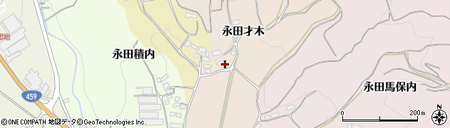 福島県二本松市永田才木295周辺の地図