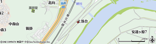 福島県二本松市油井（上落合）周辺の地図