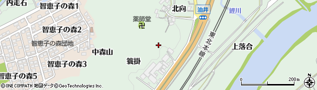 福島県二本松市油井（北向）周辺の地図