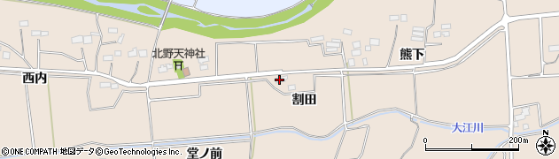 福島県南相馬市原町区矢川原（割田）周辺の地図