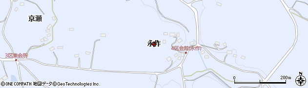 福島県二本松市上川崎（永作）周辺の地図