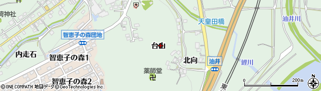 福島県二本松市油井台山周辺の地図