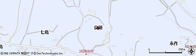 福島県二本松市上川崎（京瀬）周辺の地図