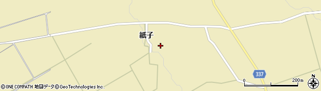 福島県喜多方市塩川町中屋沢（紙子乙）周辺の地図