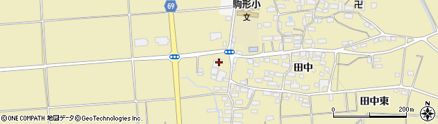 福島県喜多方市塩川町中屋沢（道下）周辺の地図