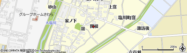 福島県喜多方市塩川町窪関根周辺の地図