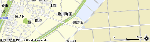 福島県喜多方市塩川町窪遠谷田周辺の地図