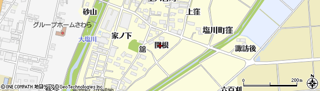 福島県喜多方市塩川町窪（関根）周辺の地図