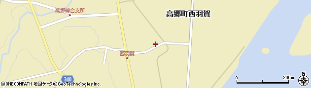 福島県喜多方市高郷町西羽賀（諏訪後）周辺の地図