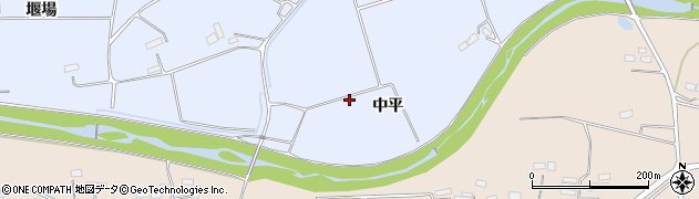 福島県南相馬市原町区上太田（中平）周辺の地図