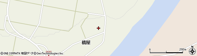 福島県西会津町（耶麻郡）新郷大字三河（橋屋平）周辺の地図