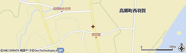 西羽賀簡易郵便局周辺の地図