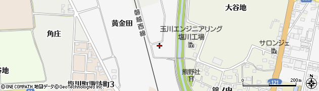 福島県喜多方市塩川町（窪田）周辺の地図