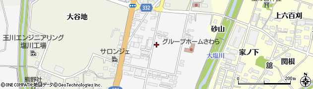 福島県喜多方市塩川町（大在家）周辺の地図