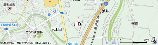 福島県二本松市油井（川口）周辺の地図