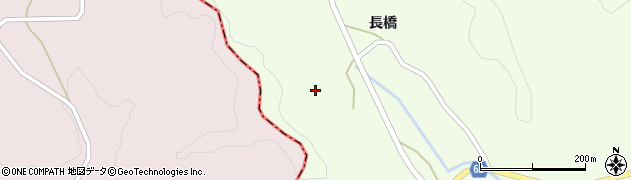 福島県川俣町（伊達郡）山木屋（向長橋）周辺の地図