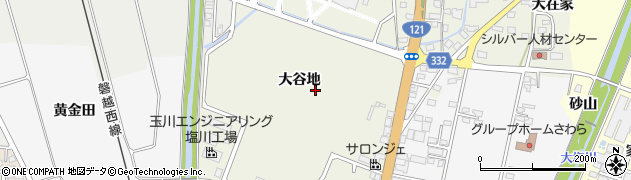 福島県喜多方市塩川町小府根大谷地周辺の地図
