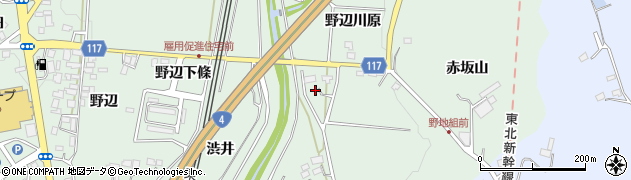 福島県二本松市油井（野辺川原）周辺の地図
