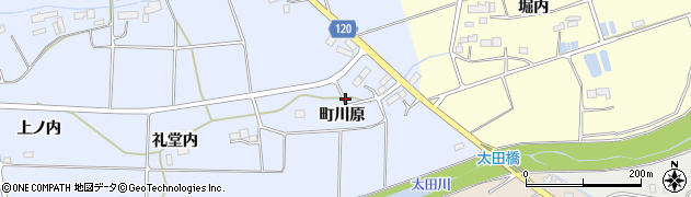 福島県南相馬市原町区上太田（町川原）周辺の地図