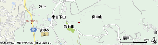 福島県二本松市油井（庚申山）周辺の地図