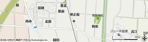 福島県喜多方市塩川町新江木（弾正原）周辺の地図