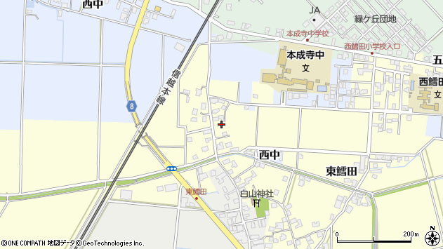 〒955-0816 新潟県三条市東鱈田の地図